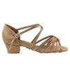 Very Fine Low Heel Ballroom Dance Shoes - 1670C - Brown Satin 1.5-inch Heel | Flamingo Sportswear