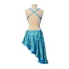 Blue Sequins Ballroom Latin Dance Competition Dress - Flamingo Sportswear
