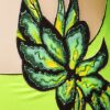 Design your own Leotard! Gymnastics - Ice Skating Leotard Template - Green Flower - Flamingo Sportswear