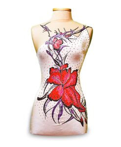 Design your own Leotard! Gymnastics Leotard-Red Flower|Design your own Leotard! -Red Flower Gymnastics Leotard|Design your own Leotard! Red Flower Gymnastics Leotard|Design your own Leotard! Red Flower Gymnastics Leotard