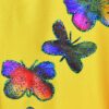 Girls Gymnastics Leotard - Yellow with Butterflies - Flamingo Sportswear