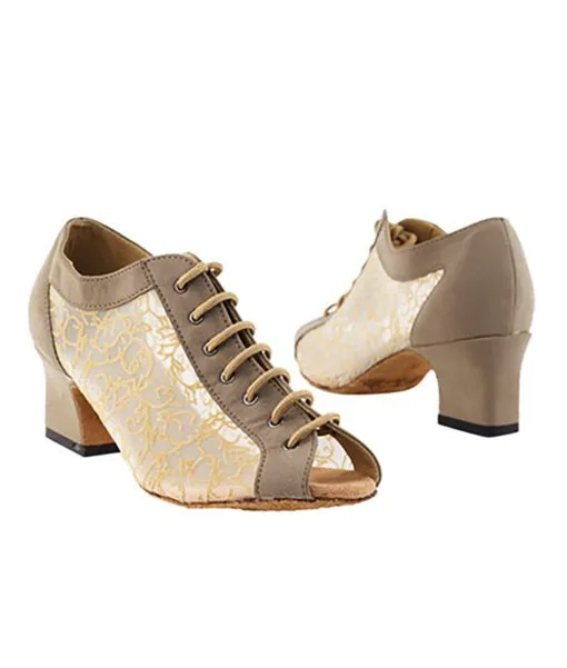 Very Fine Dance Shoes - 1643 - Brown Nubuck-47 Mesh size 10 - 2-inch heel|
