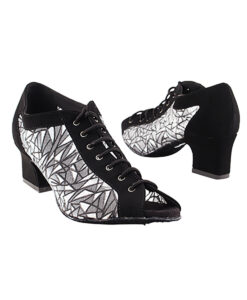 Very Fine Dance Shoes - 1643 - Black Nubuck-51 Mesh size 10 - 2-inch heel|