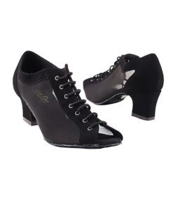 Very Fine Dance Shoes - 1643 - Black Nubuck-Black Mesh size 10 - 2-inch heel|