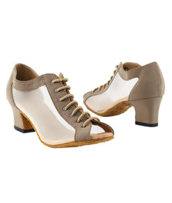 Very Fine Dance Shoes - 1643 - Brown Nubuck-Flesh Mesh size 10 - 2-inch heel|