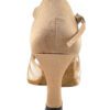 Very Fine Dance Shoes - 16612 - Brown Satin-Flesh Mesh - Flamingo Sportswear