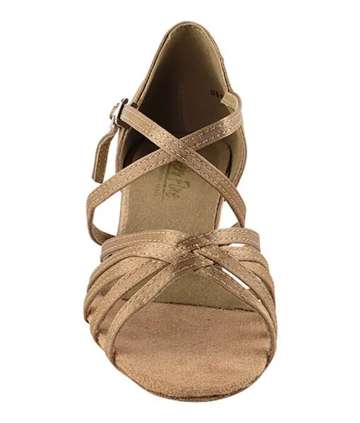 Very Fine Low Heel Ballroom Dance Shoes - 1670C - Brown Satin 1.5-inch Heel | Flamingo Sportswear