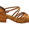 Very Fine Dance Shoes for Girls - 1670CG - Dark Tan Satin - Flamingo Sportswear