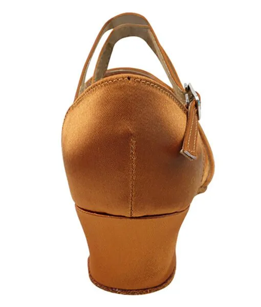 Very Fine Dance Shoes for Girls - Classic 1670CG in Dark Tan Satin | Flamingo Sportswear