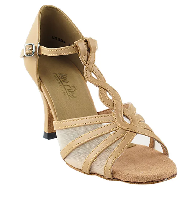 Beige Brown Leather-FleshMesh