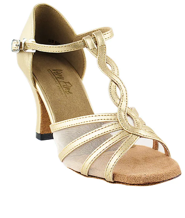 Light Gold Leather-Flesh Mesh