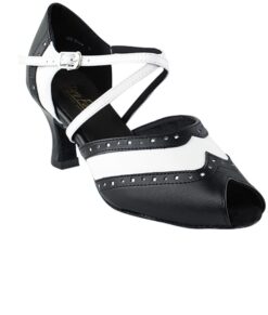 Glide with Confidence in Very Fine Ladies Dance Shoes 6035 in Black & White