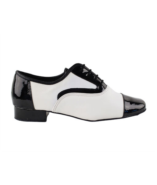 Very Fine Dance Shoes - 916102 - Black Patent-White Leather - Flamingo Sportswear