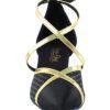 Very Fine Dance Shoes - 9622 - Black Satin-109 Mesh 2.5-inch Heel - Flamingo Sportswear