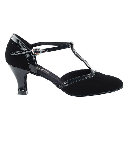 Very Fine Dance Shoes - 9627 - Black Nubuck-Black Trim 2.5-inch Heel - Flamingo Sportswear