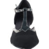 Very Fine Dance Shoes - 9627 - Black Nubuck-Black Trim 1.3-inch Heel - Flamingo Sportswear