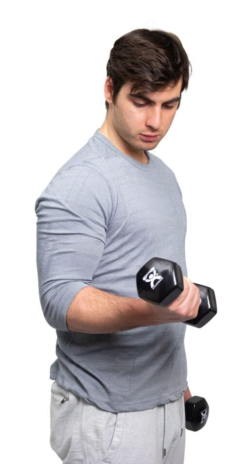 Elevate Your Fitness with Cando Vinyl Coated Dumbbells: Black - 8 lb. - Pair | Flamingo Sportswear