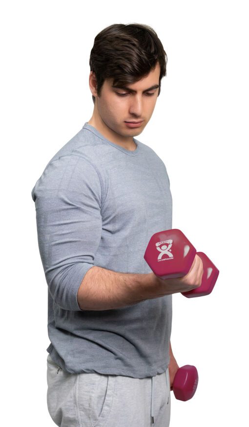 Discover the Power of Cando Vinyl Coated Dumbbells - 12 lb. - Pair | Flamingo Sportswear