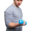 Cando Vinyl Coated Dumbbells: Elevate Your Workouts : Light Blue - 4 lb. - Pair | Flamingo Sportswear