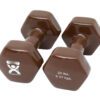 Cando Vinyl Coated Dumbbells in Brown - 20 lb. - Pair