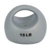 CanDo One Handle Medicine Ball - 15 lb Silver