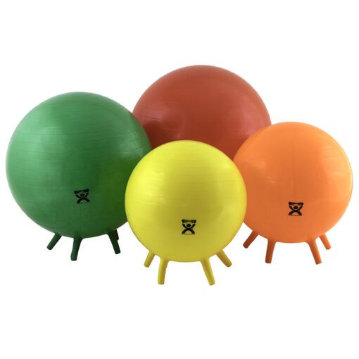 CanDo 26" Green Inflatable Exercise Ball: Stability Feet for Balance & Fitness! | Flamingo Sportswear