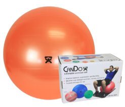CanDo Inflatable Exercise Ball - Orange - 22" (55 cm) in Retail Box