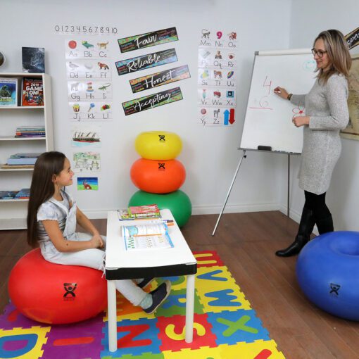 CanDo 30" Red Inflatable Donut Ball – Versatile for Balance, Core & Fitness! | Flamingo Sportswear