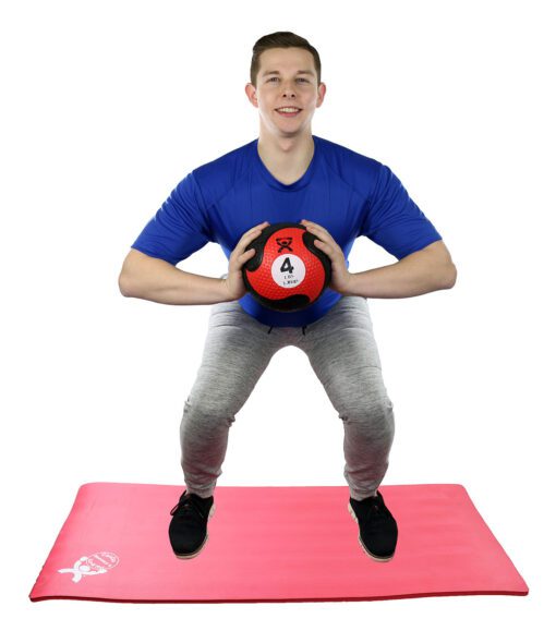 Enhance Your Workouts with the Cando Firm Medicine Ball in Red, 4 Lbs. | Flamingo Sportswear