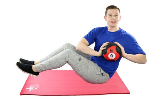 Enhance Your Workouts with the Cando Firm Medicine Ball in Red, 4 Lbs. | Flamingo Sportswear
