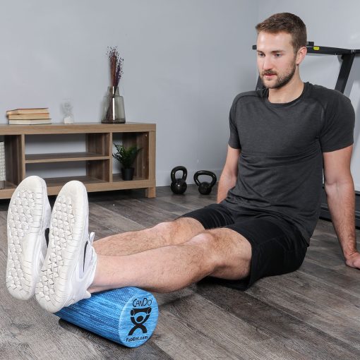 CanDo Blue EVA Foam Roller 6" x 36" Round Extra Firm for Flexibility & Recovery | Flamingo Sportswear