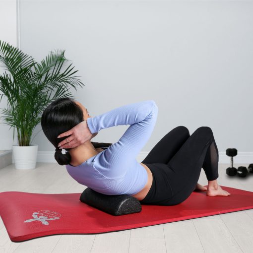 CanDo Half-Round Foam Roller – 6" x 18" Extra Firm for Stability & Strength! | Flamingo Sportswear