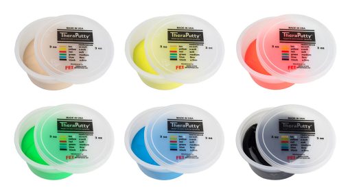 Cando Theraputty Standard Hand Exercise Putty - 3 oz - 6-piece set (tan-black) | Flamingo Sportswear